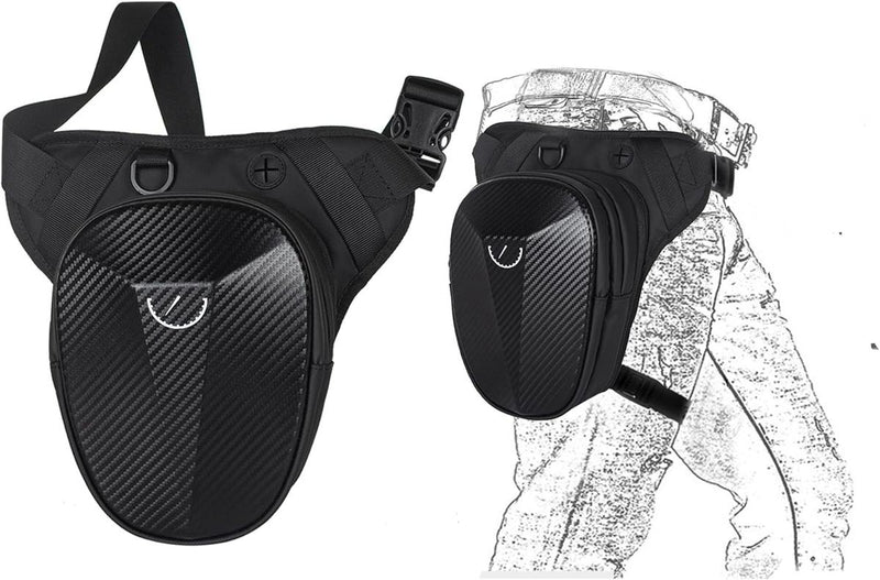Tactical Motorcycle Thigh Bag With Waterproof EVA Shell And Expandable Storage