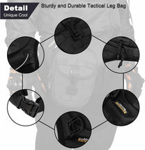 Tactical Motorcycle Thigh Bag With Waterproof EVA Shell And Expandable Storage