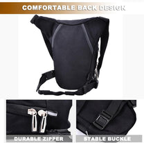 Tactical Motorcycle Thigh Bag With Waterproof EVA Shell And Expandable Storage