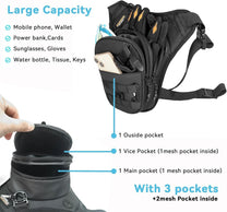Tactical Motorcycle Thigh Bag With Waterproof EVA Shell And Expandable Storage