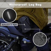 Tactical Motorcycle Thigh Bag With Waterproof EVA Shell And Expandable Storage