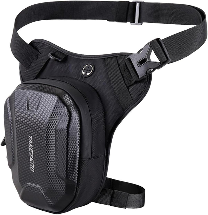 Tactical Motorcycle Thigh Bag With Waterproof EVA Shell And Expandable Storage
