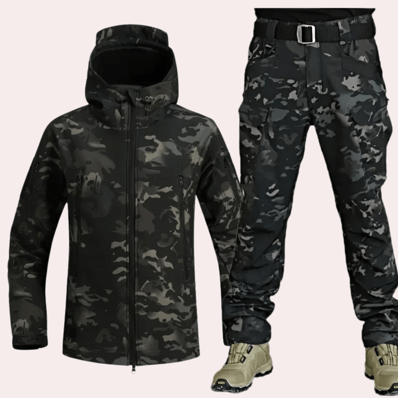 Tactical Outdoor Set For Men With Adjustable Hood And Multiple Pockets