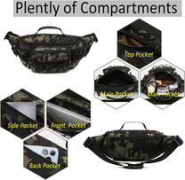 Tactical Waist Bag With Molle System And Six Pockets