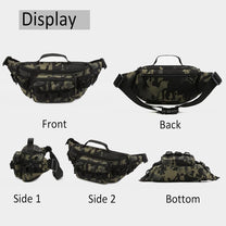 Tactical Waist Bag With Molle System And Six Pockets