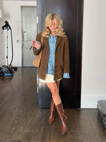Tailored Autumn Jacket With Insulating Material For Women