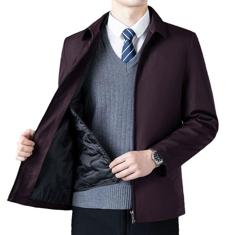 Tailored Detachable Liner Jacket for Business Casual Wear