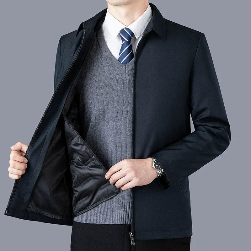 Tailored Detachable Liner Jacket for Business Casual Wear