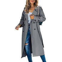 Tailored Double-Breasted Trench Coat For Women