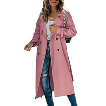 Tailored Double-Breasted Trench Coat For Women