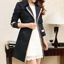Tailored Double-Breasted Women&#39;s Trench Coat