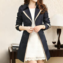 Tailored Double-Breasted Women&#39;s Trench Coat