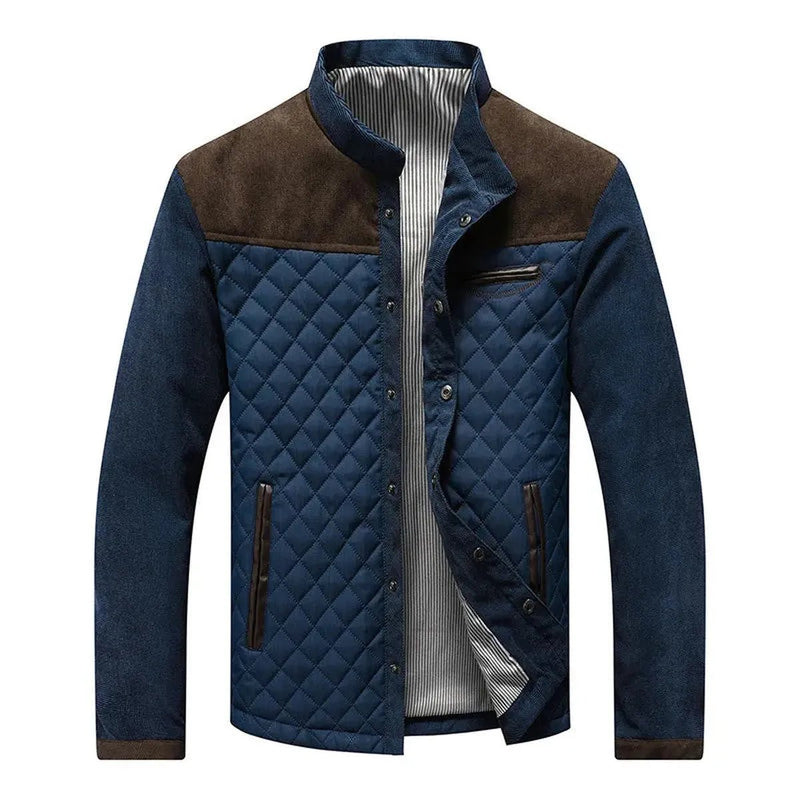 Tailored Fit Diamond Quilted Jacket for Men