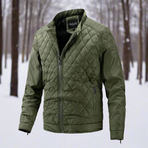 Tailored Slim Fit Quilted Jacket With Zip Closure