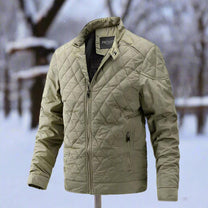 Tailored Slim Fit Quilted Jacket With Zip Closure