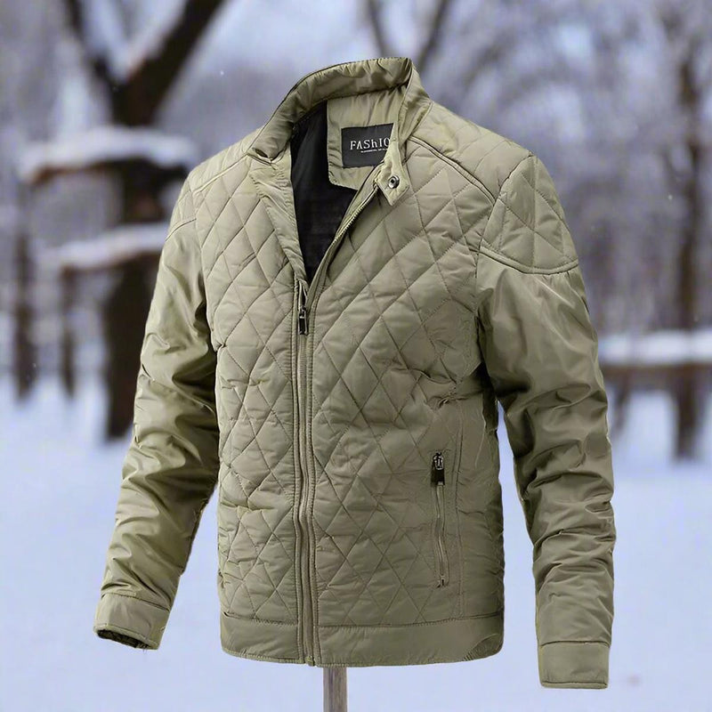 Tailored Slim Fit Quilted Jacket With Zip Closure
