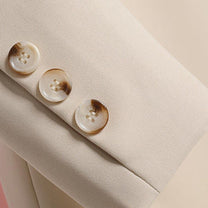 Tailored Women&#39;s Blazer With Belt And Flap Pockets