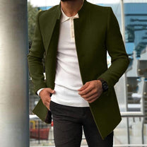 Tailored Wool Blend Overcoat for Men