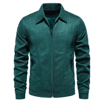 Tailored Wool Blend Zip Jacket for Men