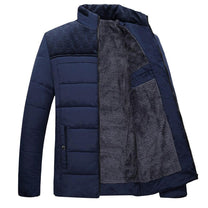 Textured Quilted Jacket With Plush Lining For Men