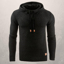 Textured Slim Fit Hooded Jumper