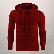 Textured Slim Fit Hooded Jumper