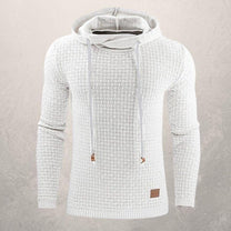 Textured Slim Fit Hooded Jumper