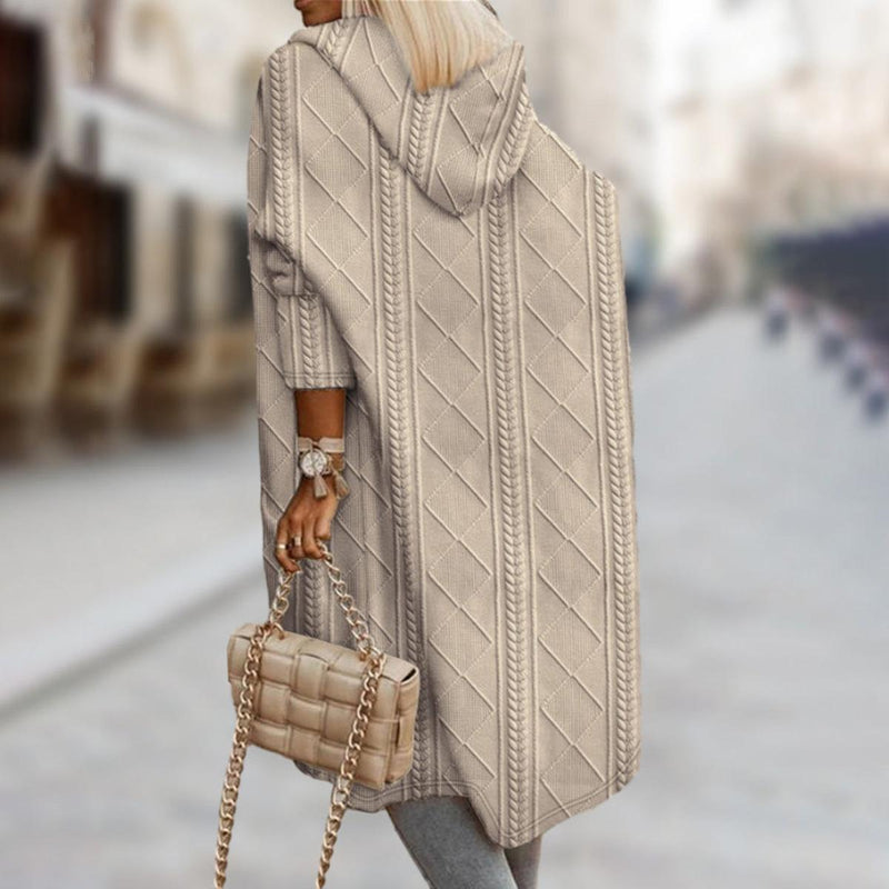 Textured Women&#39;s Casual Coat for Fall and Winter