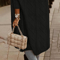 Textured Women&#39;s Casual Coat for Fall and Winter