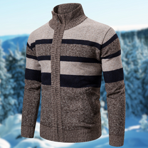 Textured Wool Blend Ribbed Knit Outerwear