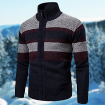 Textured Wool Blend Ribbed Knit Outerwear