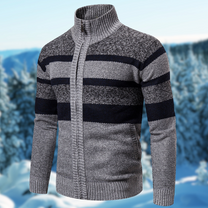Textured Wool Blend Ribbed Knit Outerwear