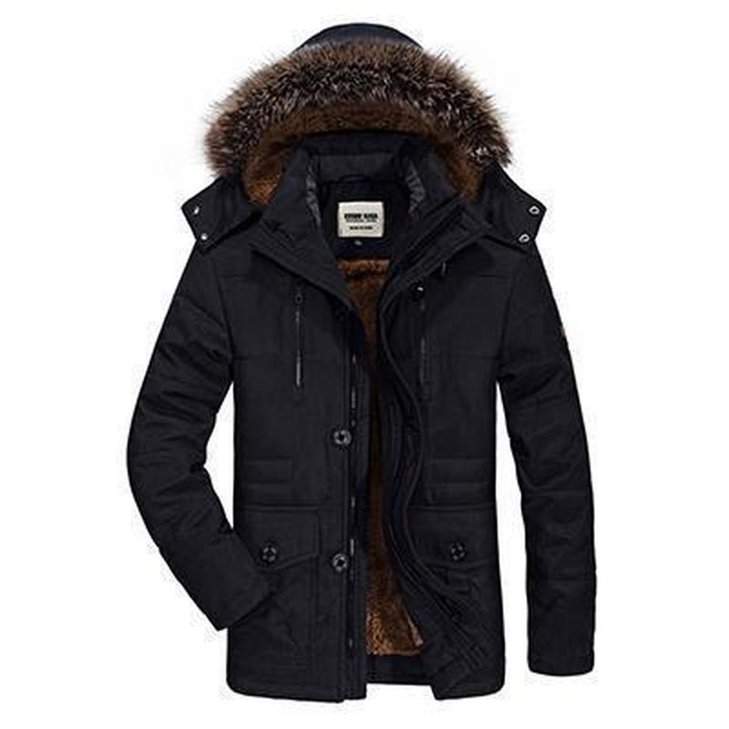Thick Hooded Outdoor Coat for Men