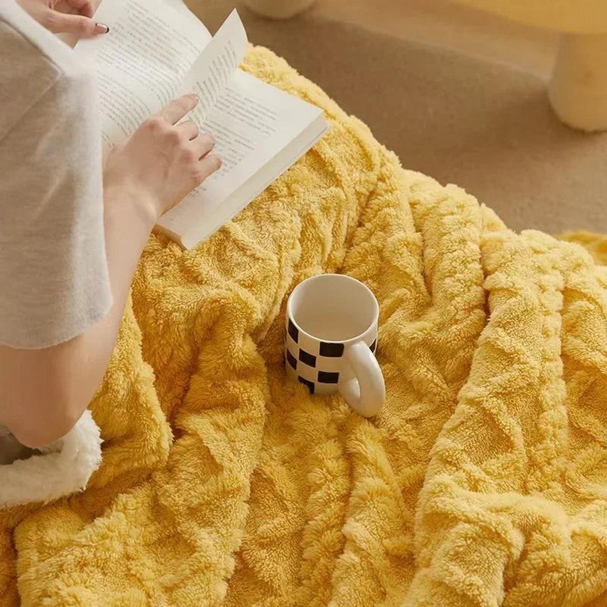 Thick Winter Wool Blanket Fleece Machine Washable