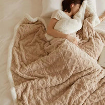 Thick Winter Wool Blanket Fleece Machine Washable