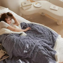 Thick Winter Wool Blanket Fleece Machine Washable