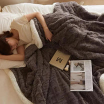 Thick Winter Wool Blanket Fleece Machine Washable