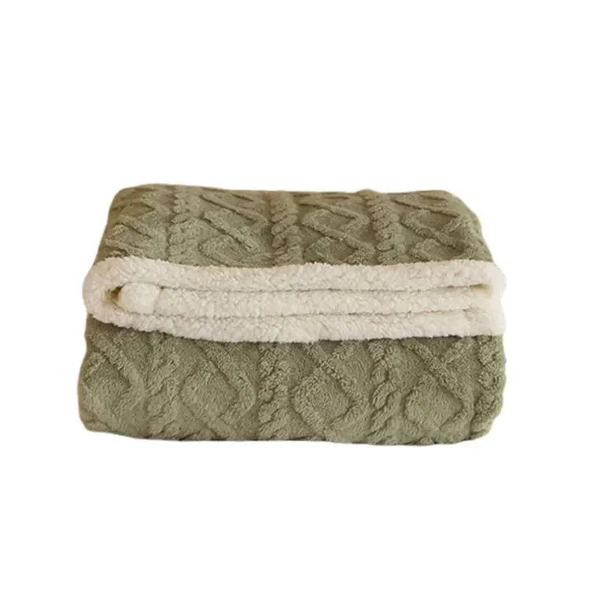 Thick Winter Wool Blanket Fleece Machine Washable