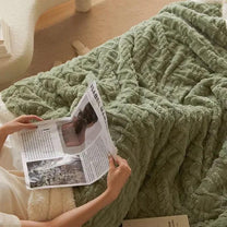 Thick Winter Wool Blanket Fleece Machine Washable