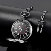 Timeless Vintage Pocket Watch With Roman Numerals And Quartz Movement