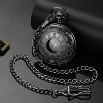Timeless Vintage Pocket Watch With Roman Numerals And Quartz Movement