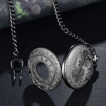Timeless Vintage Pocket Watch With Roman Numerals And Quartz Movement