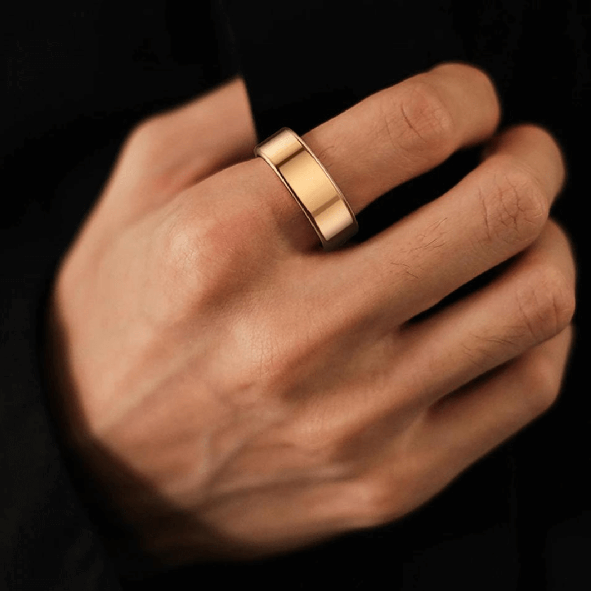 Titanium Health Tracker Ring With Advanced Monitoring