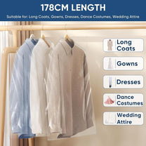 Transparent Garment Bag Set – 100 Protective Covers for Clothing Storage and Travel