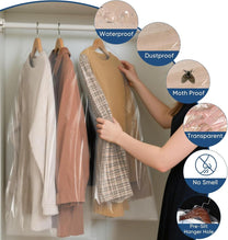 Transparent Garment Bag Set – 100 Protective Covers for Clothing Storage and Travel