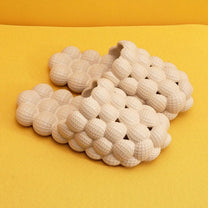 Trendy Bubble Slides With Elastic Band And Shock-Absorbing Sole