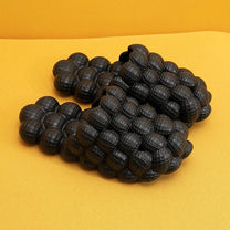 Trendy Bubble Slides With Elastic Band And Shock-Absorbing Sole