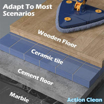 Triangular Flat Mop For Efficient Floor Cleaning