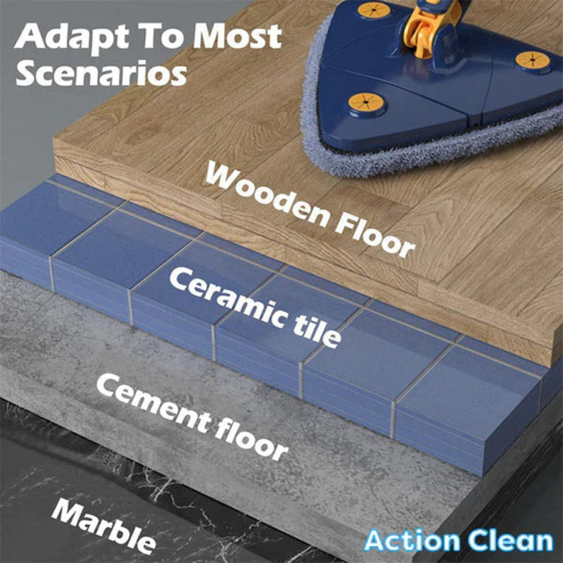 Triangular Flat Mop For Efficient Floor Cleaning