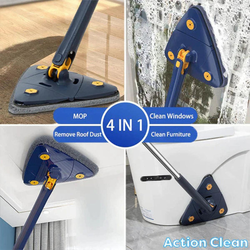Triangular Flat Mop For Efficient Floor Cleaning